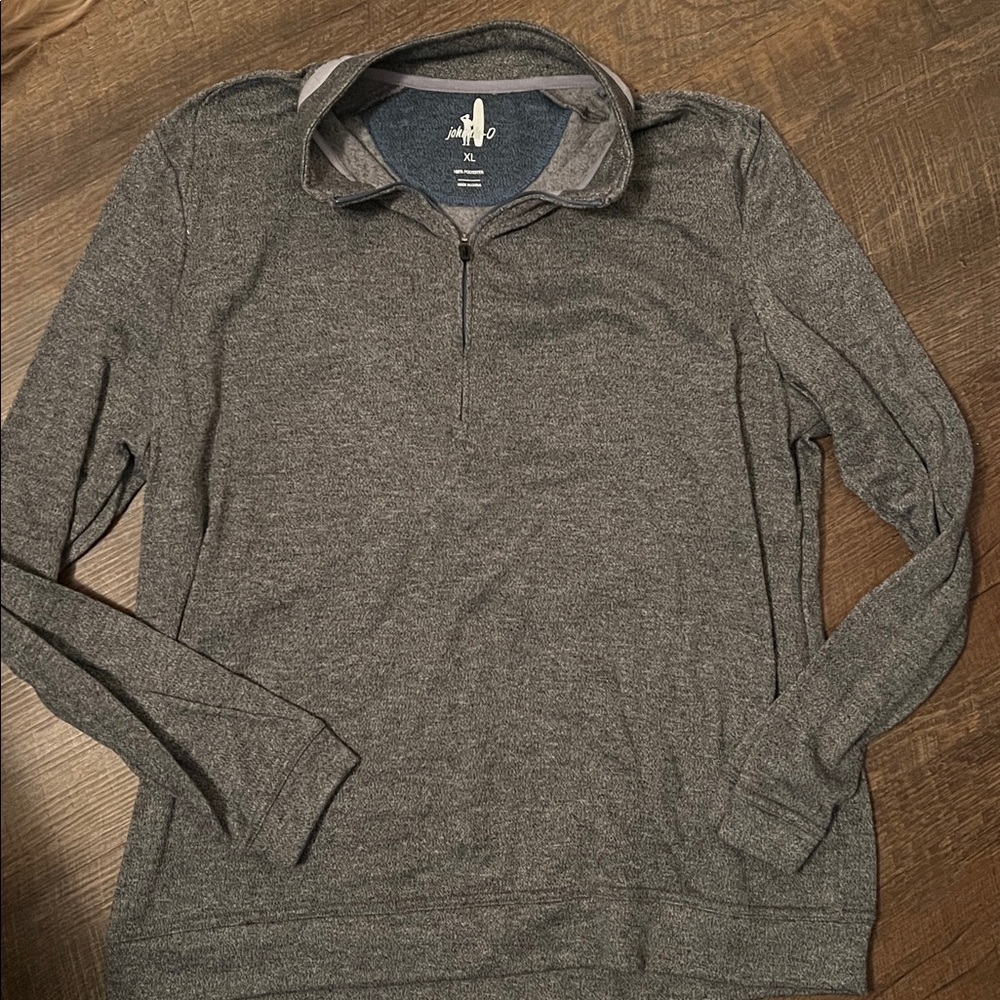 johnnie-O Charcoal Quarter-Zip Pullover